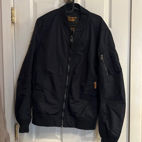 Superdry Men’s Bomber Jacket, Navy Blue size Medium. - Picture 1 of 6